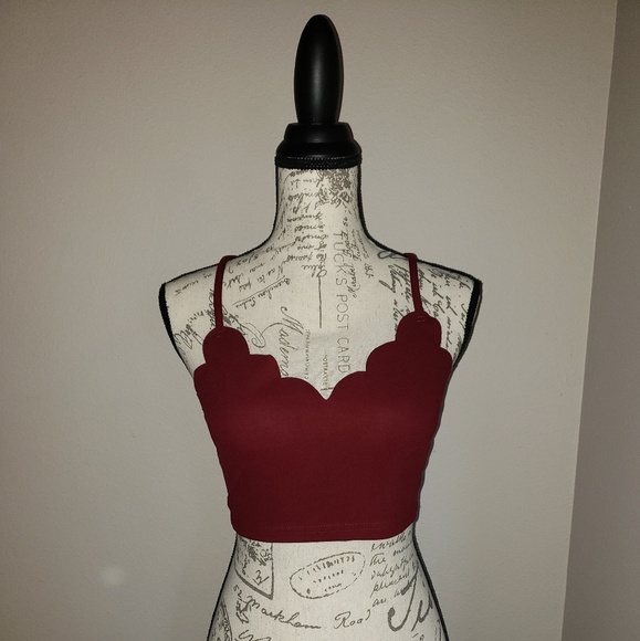 Burgundy Crop Top swvest07190530787 - Picture 5 of 5